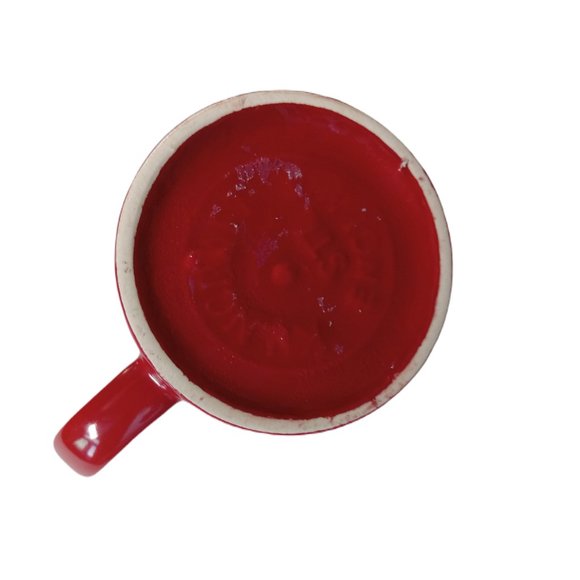 Miss Saigon The Musical Broadway Souvenir Coffee Mug 1988 Red Black Kilncraft - Picture 3 of 5